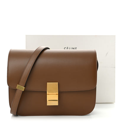 Celine Box Calfskin Medium Classic Box Flap Bag Camel 12 of 12