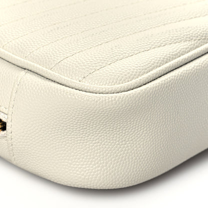 Saint Laurent Grain De Poudre Matelasse Monogram Mini Lou Camera Bag Crema Soft 8 of 12