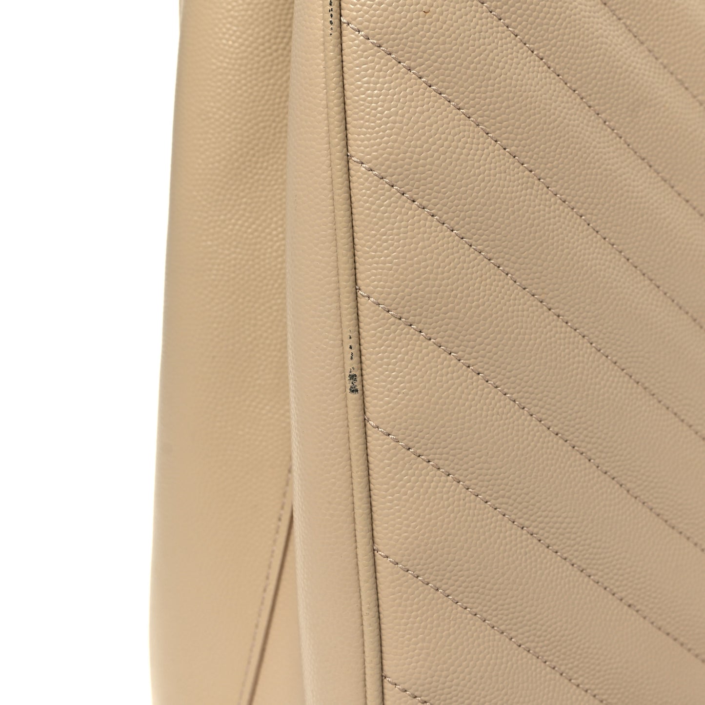 Grain De Poudre Matelasse Chevron Monogram Shopping Bag Nude Powder