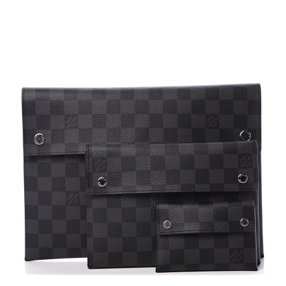 Louis Vuitton Damier Graphite Alpha Triple Pochette 1 of 11