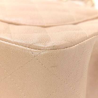 Chanel Iridescent Caviar Quilted Jumbo Double Flap Beige 12 of 14