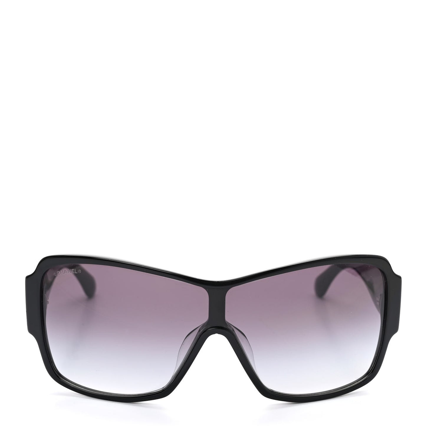 Acetate Shield Sunglasses 5449-A Black