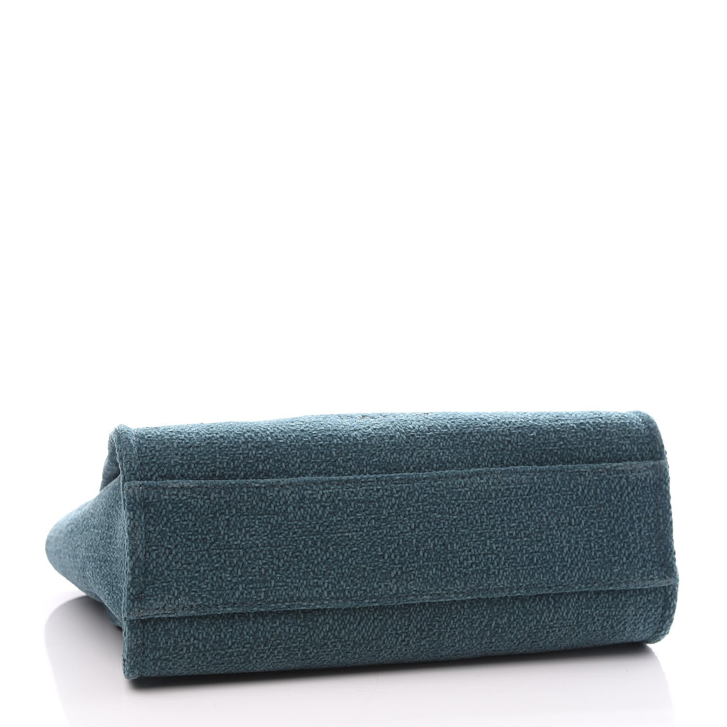 Chanel Lurex Boucle Small Deauville Tote Turquoise 3 of 10