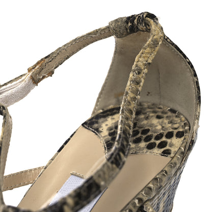 Jimmy Choo Snakeskin Sai 65 Sandals 37 Natural 11 of 13