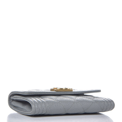 Chanel Caviar Quilted Boy Flap Card Holder Grey 4 of 9