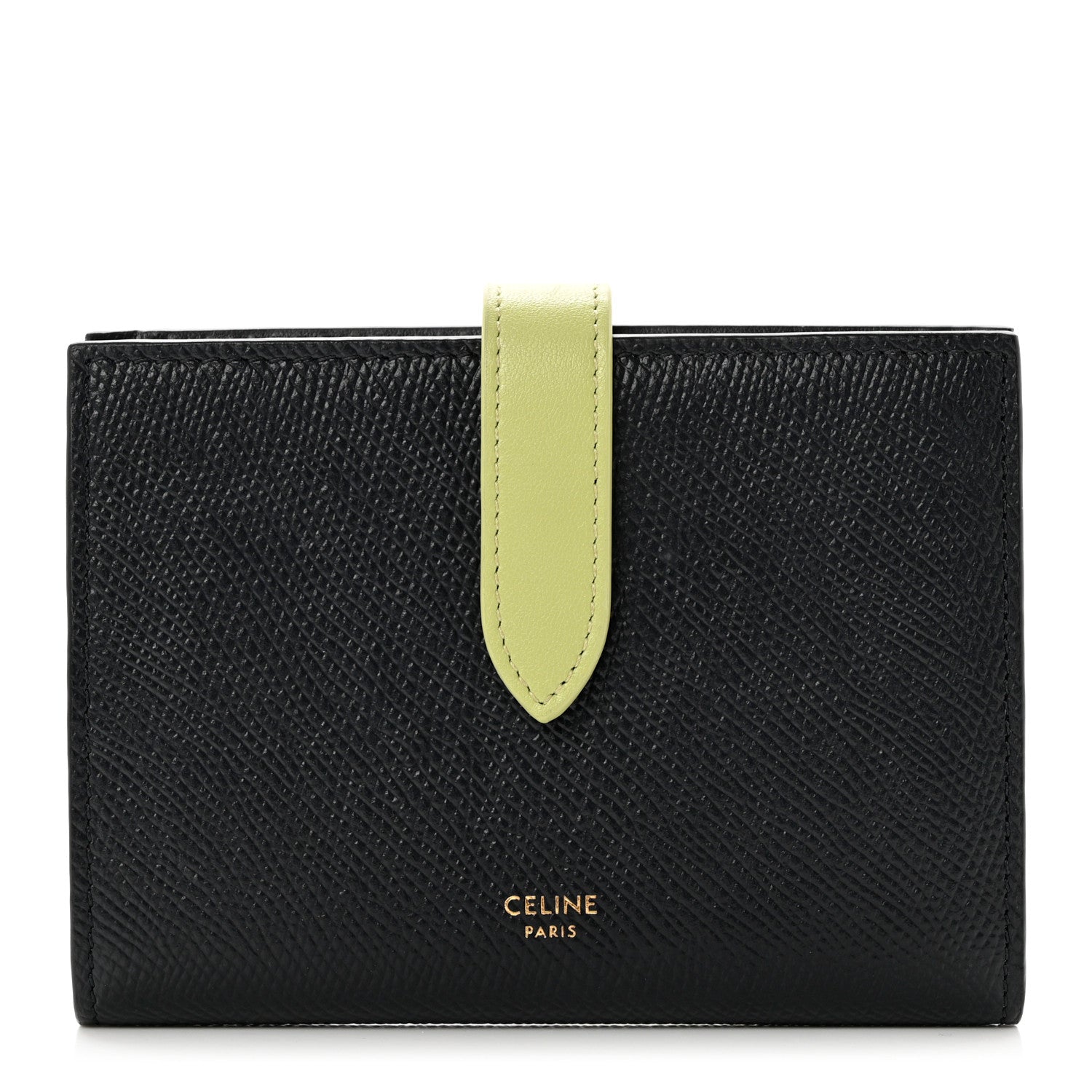 Celine Grained Calfskin Medium Multifunction Strap Wallet Blue Green 1 of 7