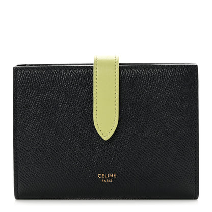 Celine Grained Calfskin Medium Multifunction Strap Wallet Blue Green 1 of 7