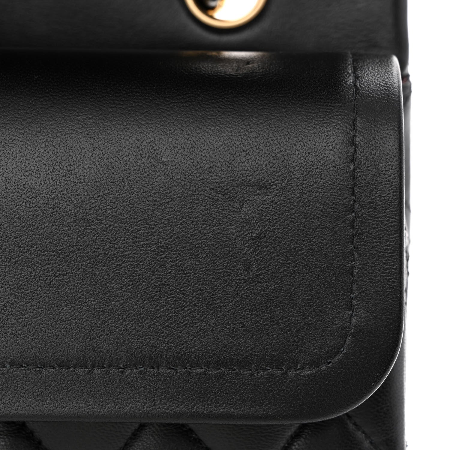 Chanel Lambskin Quilted Medium Double Flap Black 11 of 12