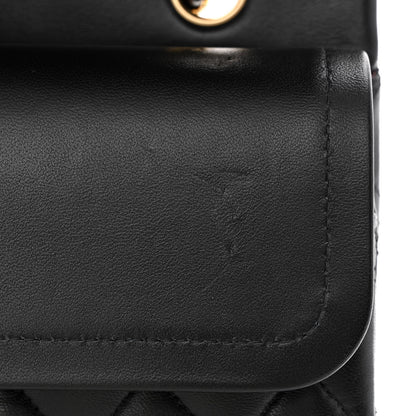 Chanel Lambskin Quilted Medium Double Flap Black 11 of 12