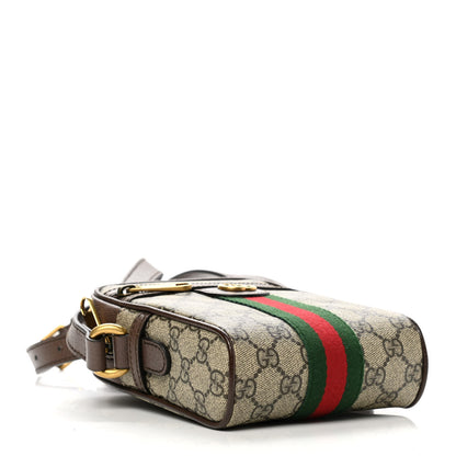 Gucci GG Supreme Monogram Web Mini Ophidia Messenger Brown 4 of 11