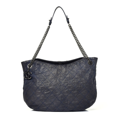 Chanel Caviar Quilted Simply CC Hobo Dark Blue 1 of 9