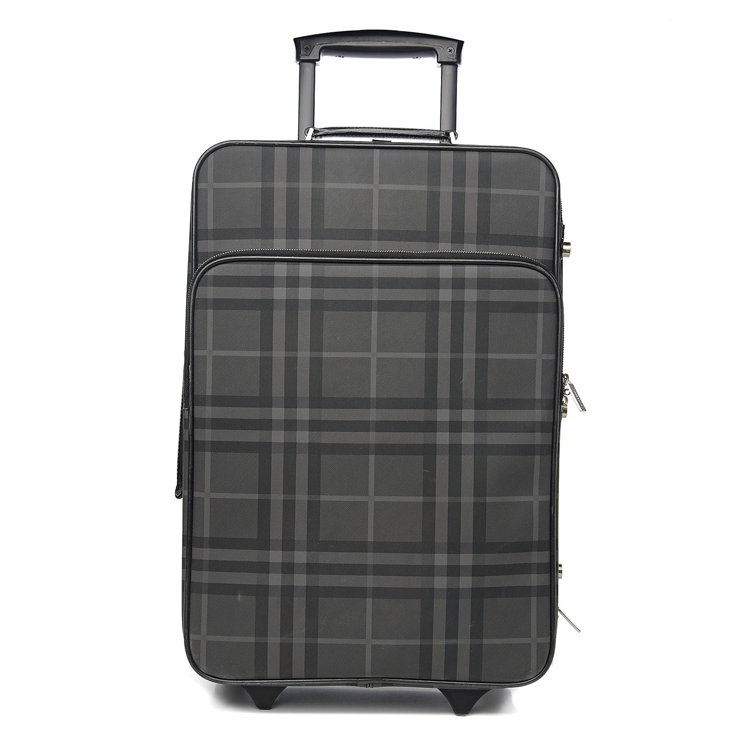 Smoked Check Carry-On Suitcase Black