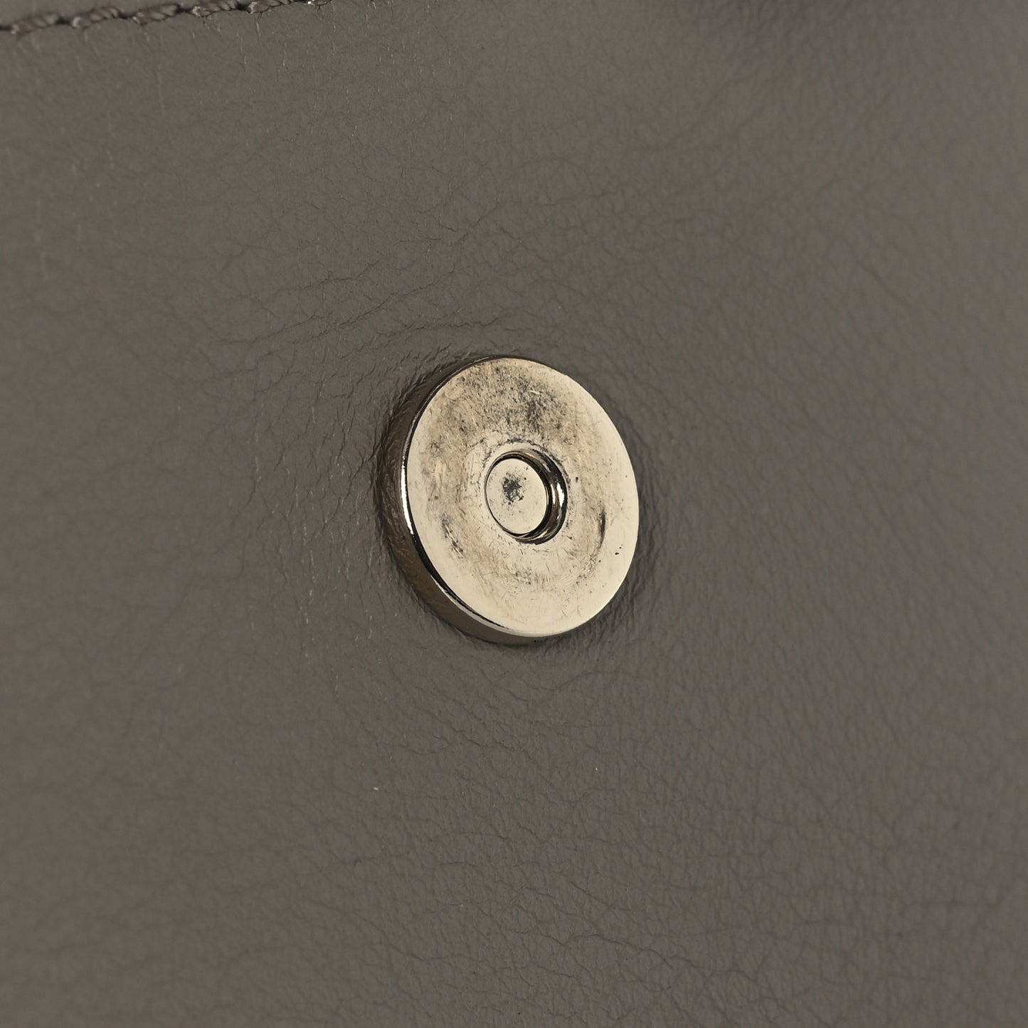 Suede Calfskin Mini Faye Shoulder Bag Motty Grey