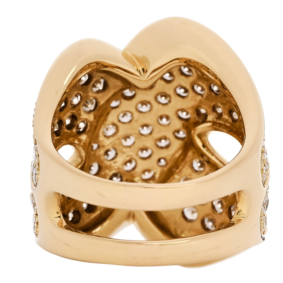Parker & West by FASHIONPHILE 18K Yellow Gold Diamond 3.00ctw Crossover Ring 56 7.5 4 of 9