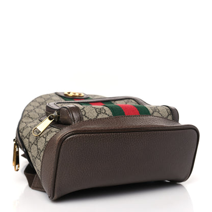 Gucci GG Supreme Monogram Calfskin Web Small Ophidia Day Backpack Beige Ebony New Acero 4 of 7