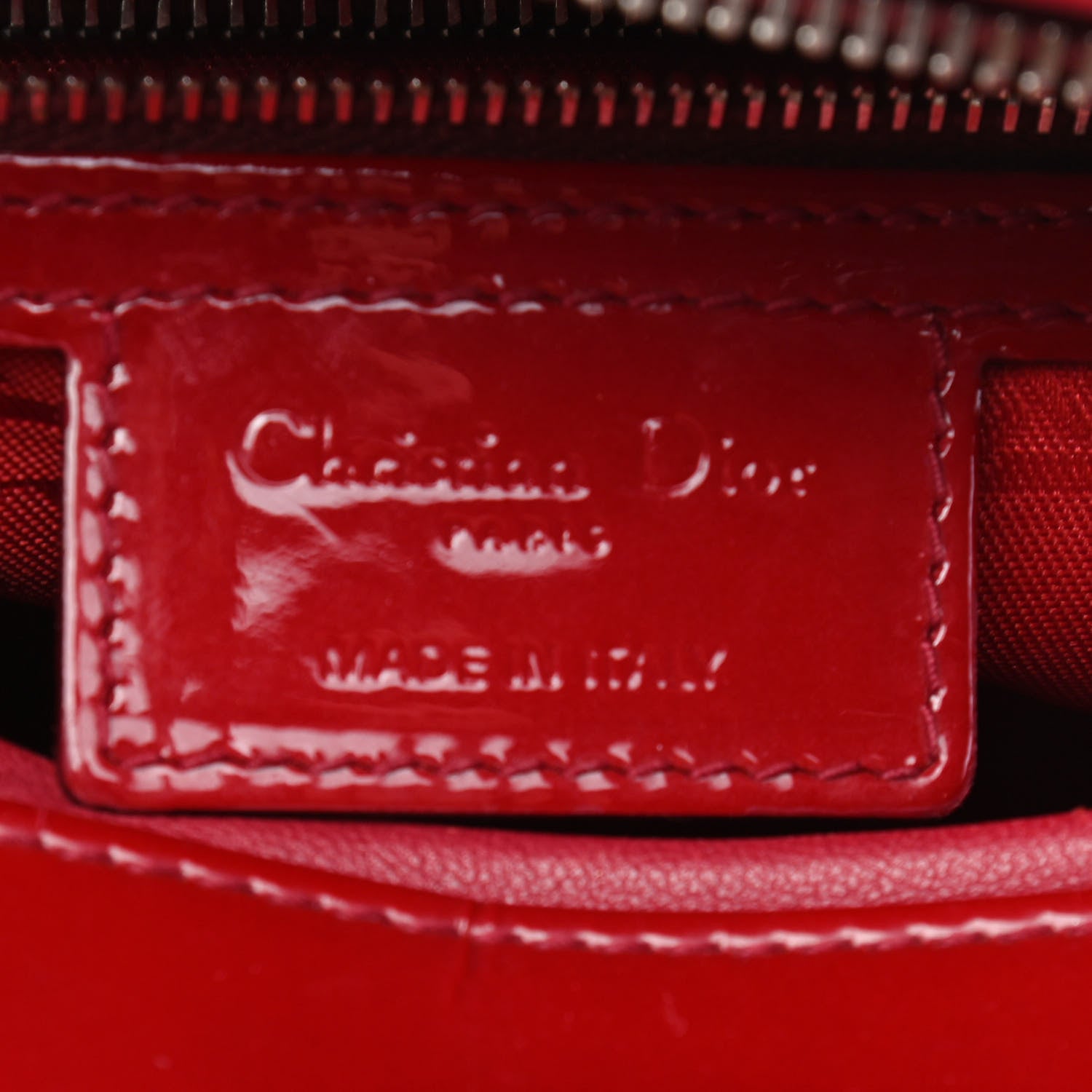 Christian Dior Patent Cannage Large Lady Dior Red 6 of 10