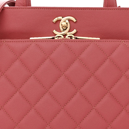 Chanel Caviar Quilted Small Business Affinity Shopping Bag Pink 8 of 12