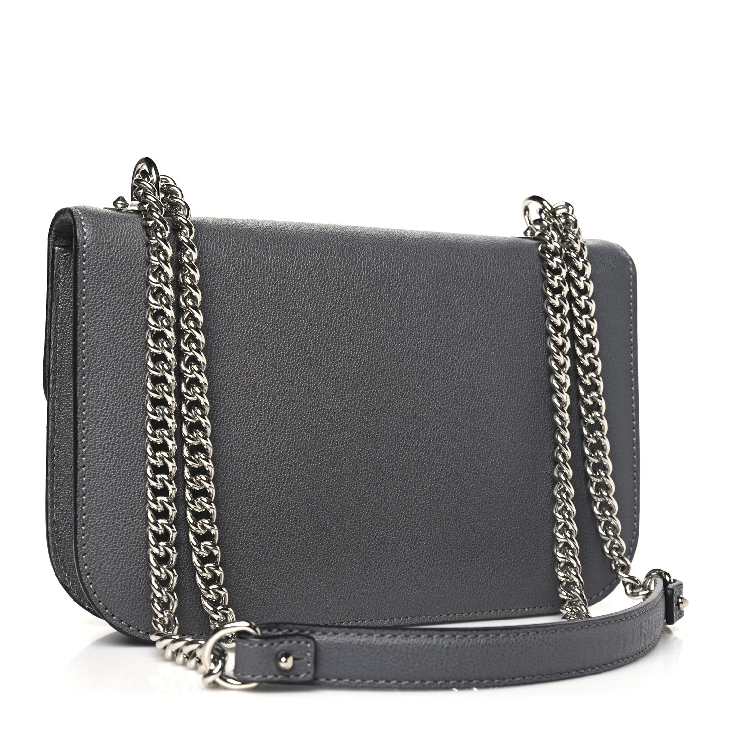 Alexander McQueen Calfskin Medium Insignia Flap Grey 3 of 9