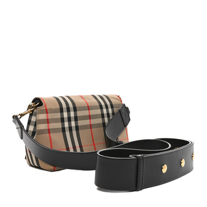 Burberry Vintage Check Hackberry Crossbody Bag Archive Beige Black 3 of 9