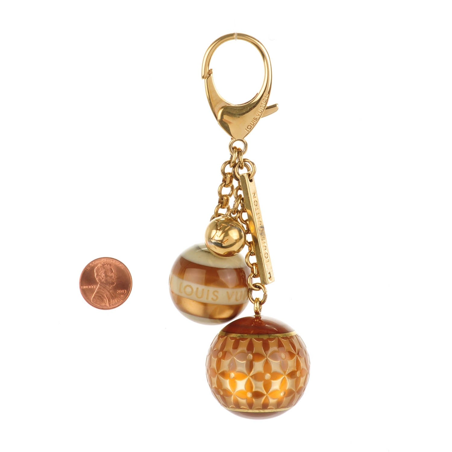 Louis Vuitton Mini Lin Croisette Bag Charm Beige 2 of 4