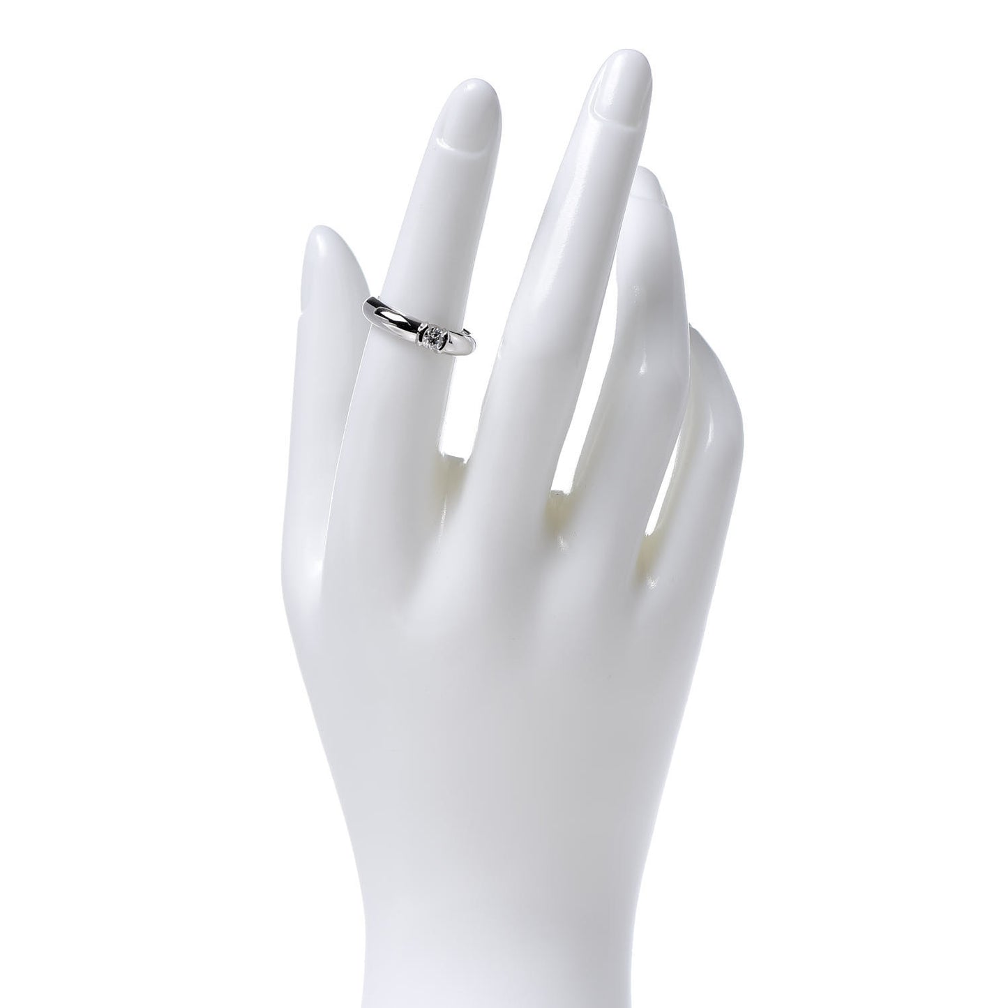 Platinum Diamond .19ct Etoile Solitaire Ring 53 6.25
