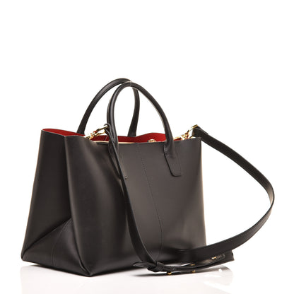 Mansur Gavriel Calfskin Mini Folded Bag Black Flamma 3 of 9