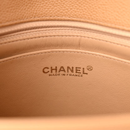 Chanel Caviar Flap Shoulder Bag Beige 6 of 12
