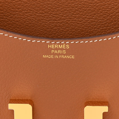 Hermes Evercolor Constance Slim Wallet Gold 7 of 9