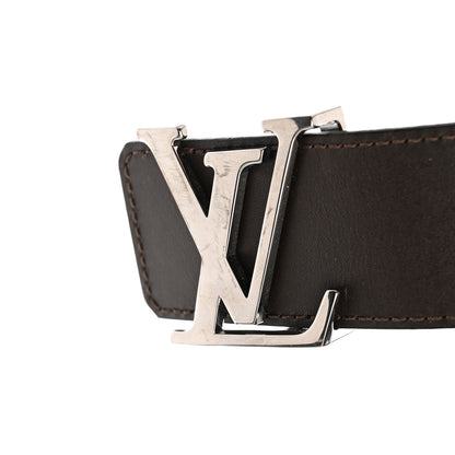 Louis Vuitton Calfskin 40mm LV Initiales Reversible Belt 85 34 Dark Brown Black 85 34 Black 6 of 9