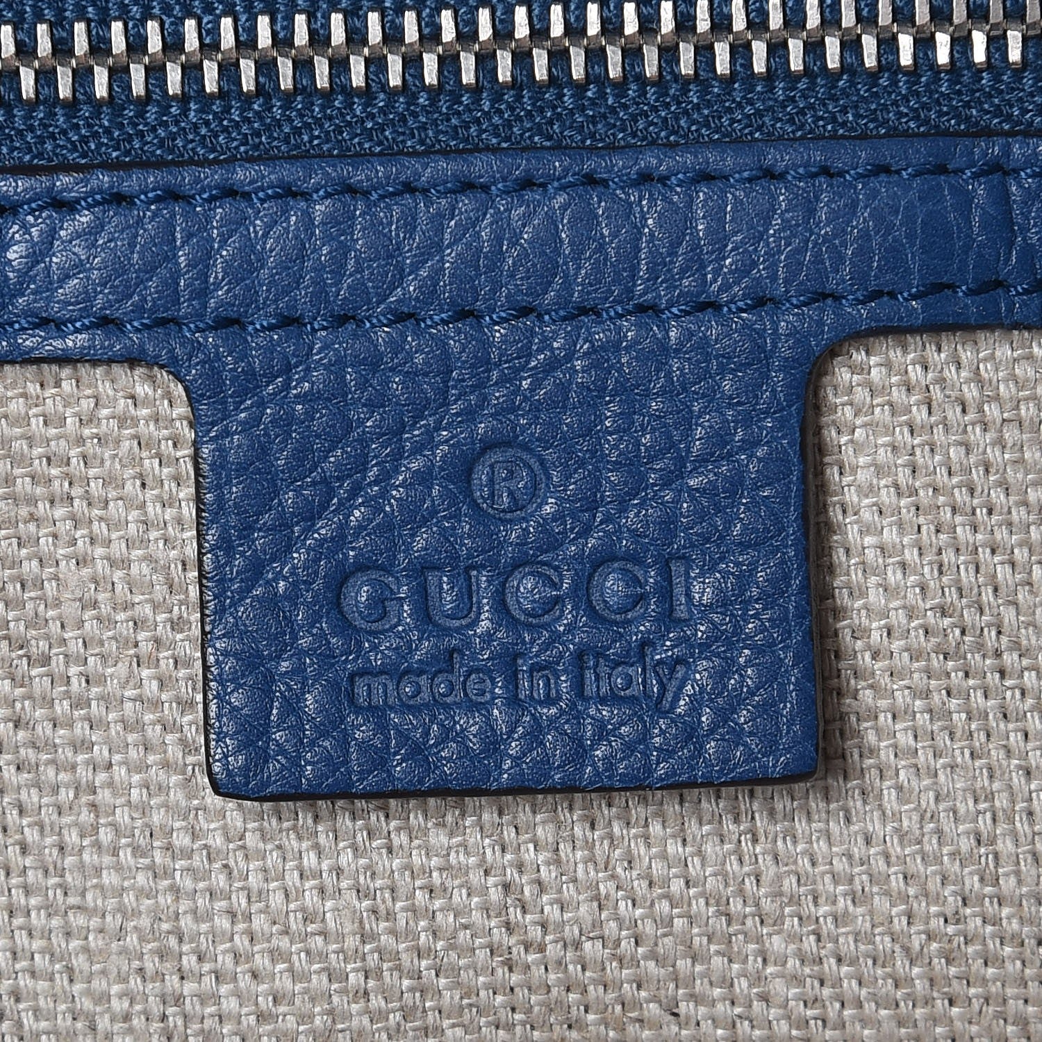 Gucci Monogram Medium Icon Bit Tote Blue 6 of 9