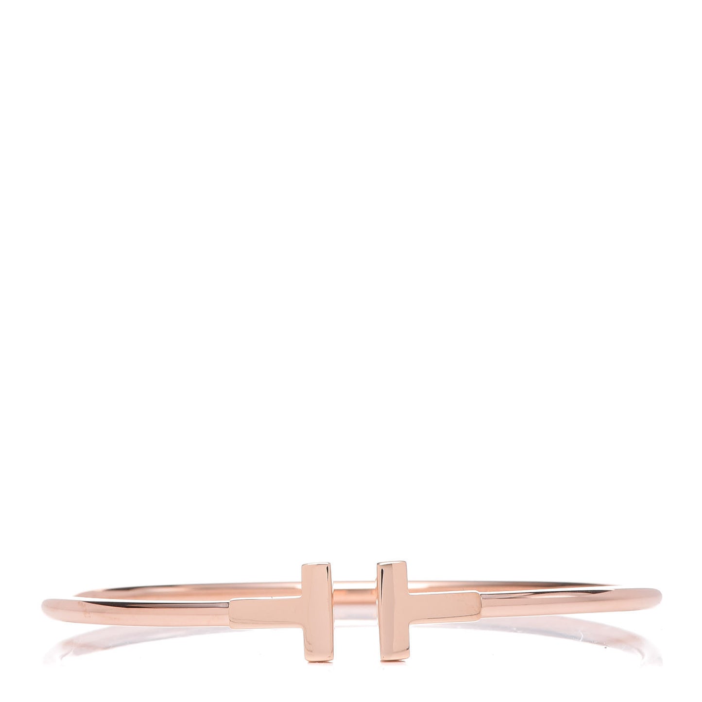 18K Rose Gold T Wire Bracelet