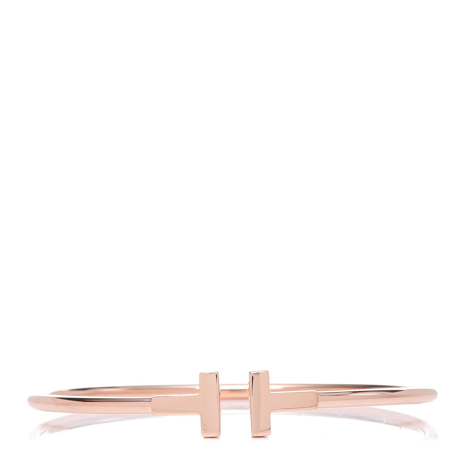 Tiffany 18K Rose Gold T Wire Bracelet 1 of 5