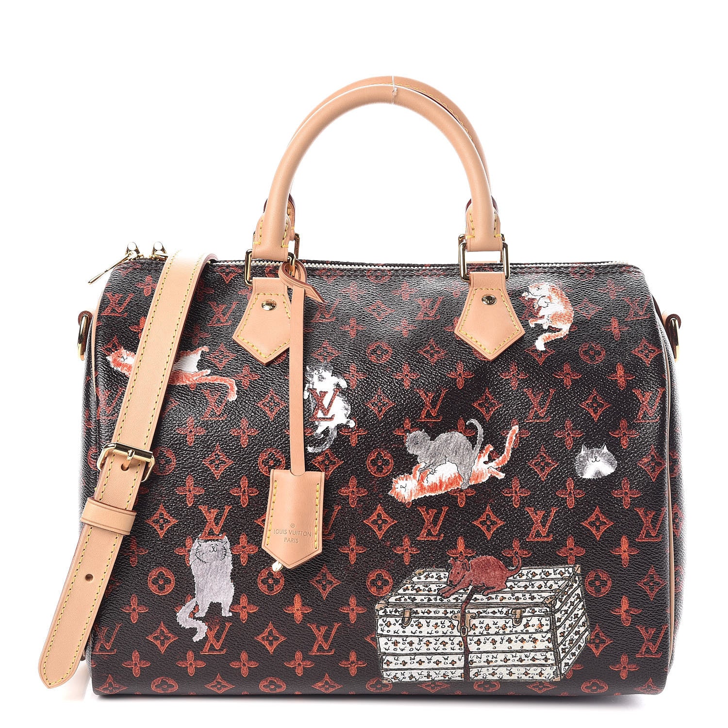 Louis Vuitton Catogram Speedy Bandouliere 30 Marron 1 of 10