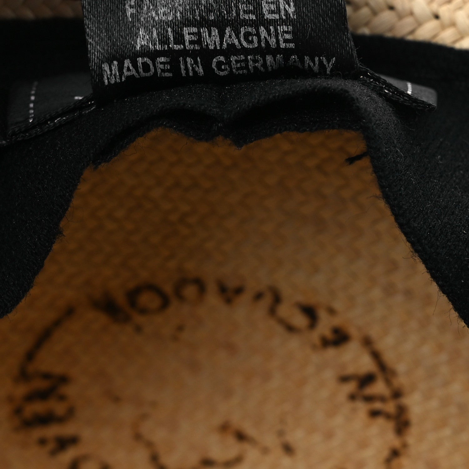 Chanel Straw Grosgrain Ribbon Fedora Hat M Beige Black 9 of 12