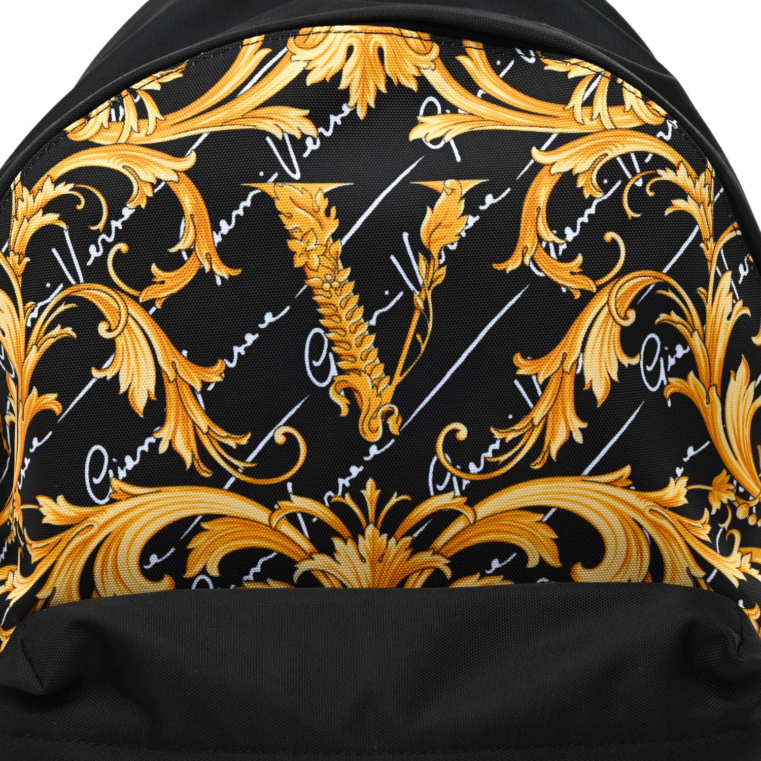 Versace Nylon Barocco Signature Print Backpack Black 8 of 10