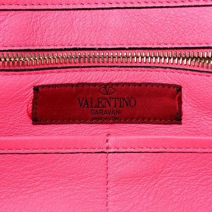 Valentino Garavani Vitello Medium Rockstud Tote Fuxia Fluo 6 of 14