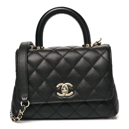 Chanel Caviar Quilted Extra Mini Coco Handle Flap Black 1 of 11