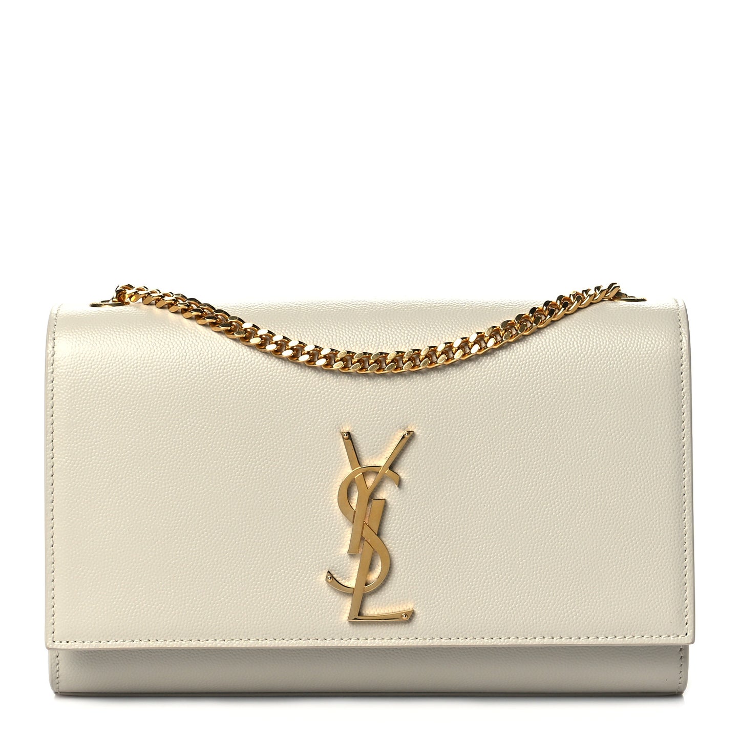 Grain De Poudre Medium Classic Monogram Kate Satchel Crema Soft