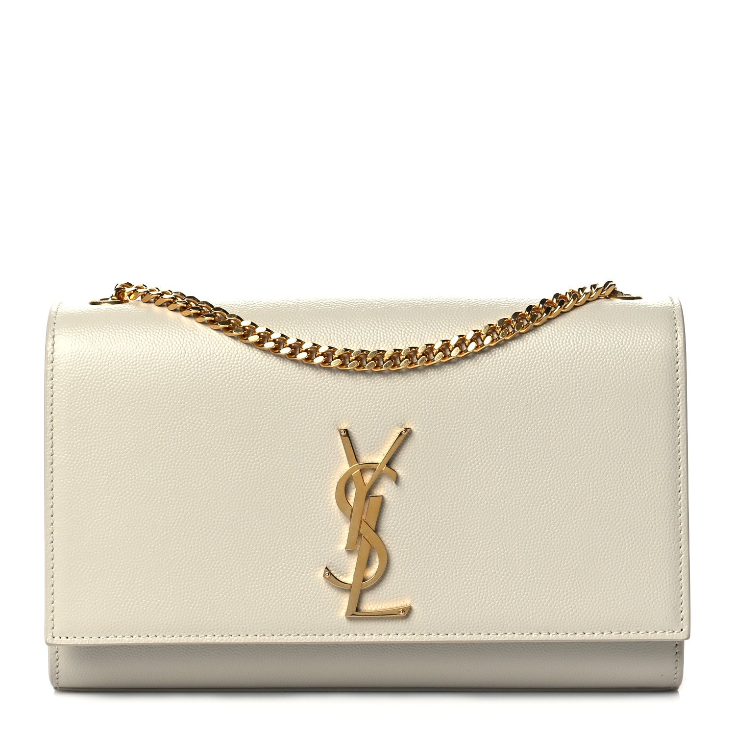 Saint Laurent Grain De Poudre Medium Classic Monogram Kate Satchel Crema Soft 1 of 11