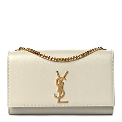 Saint Laurent Grain De Poudre Medium Classic Monogram Kate Satchel Crema Soft 1 of 11