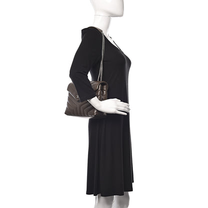 Saint Laurent Calfskin Y Quilted Monogram Small Loulou Chain Satchel Faggio 2 of 10