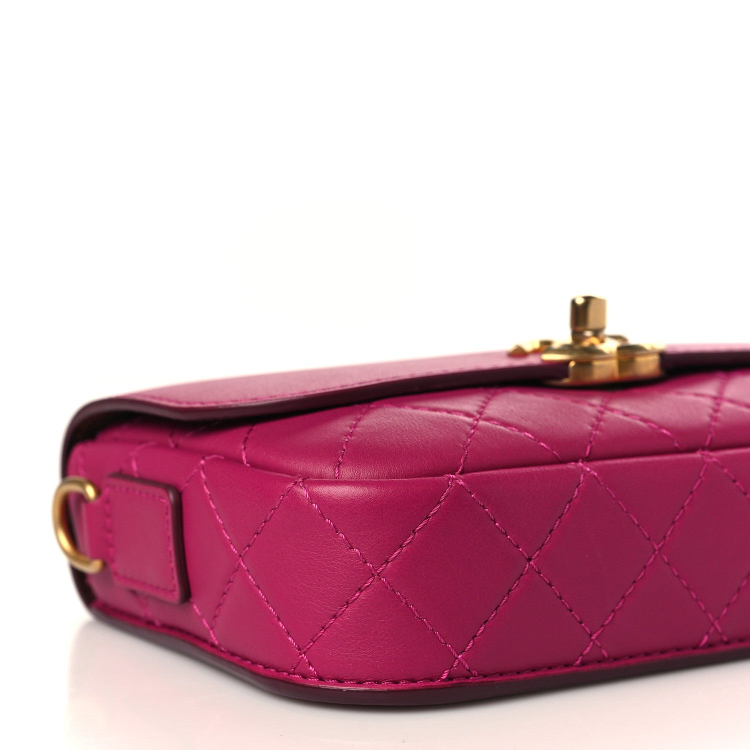 Chanel Calfskin Quilted Multi Pouching Flap And Coin Purse Fuchsia 6 of 8