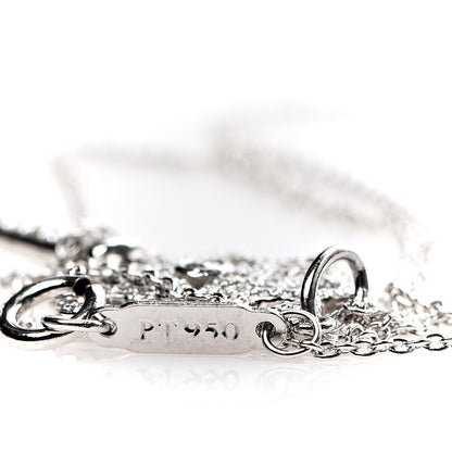 Tiffany Platinum Diamond Medium Woven Key Pendant Necklace 5 of 8
