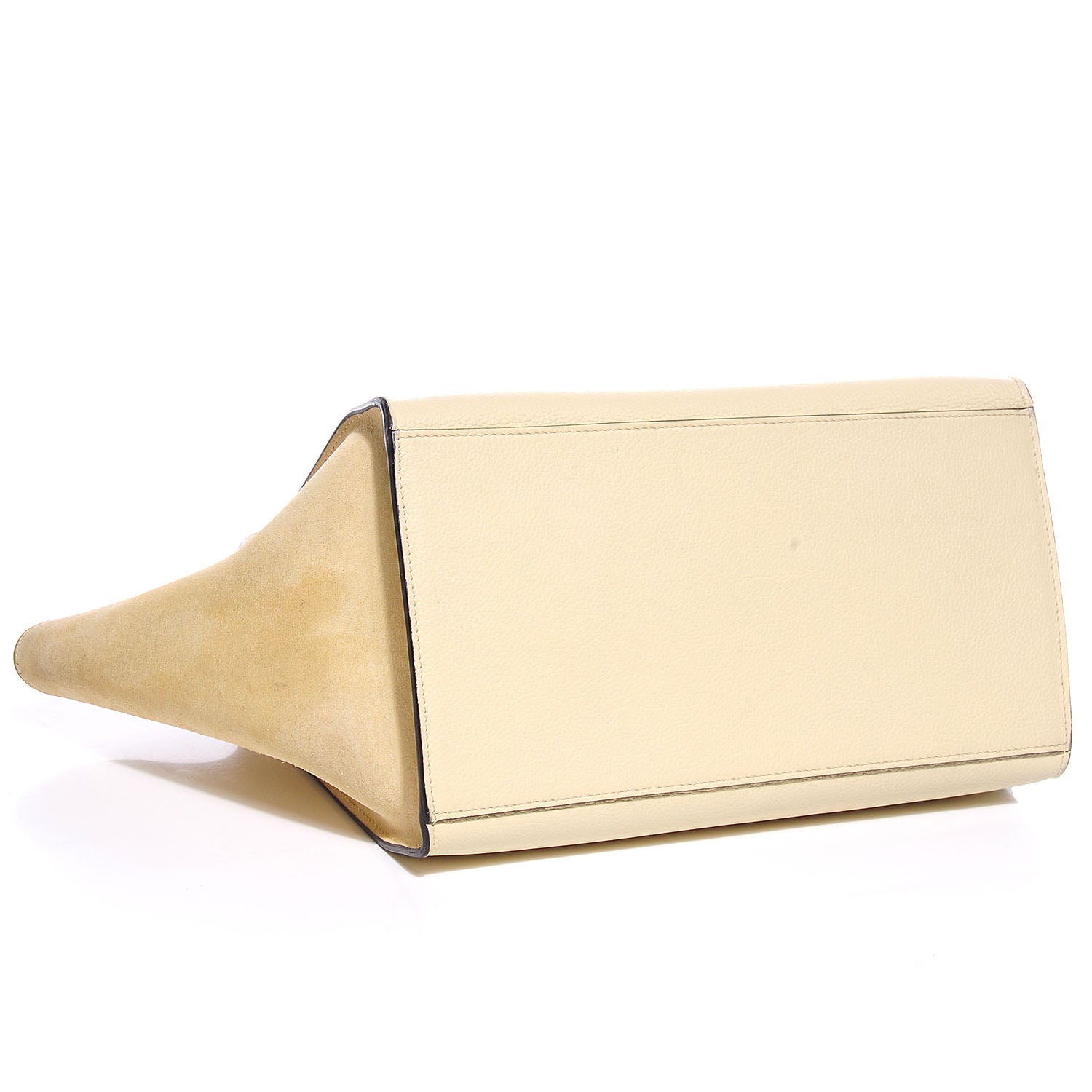Celine Drummed Calfskin Suede Medium Trapeze Butter 4 of 8