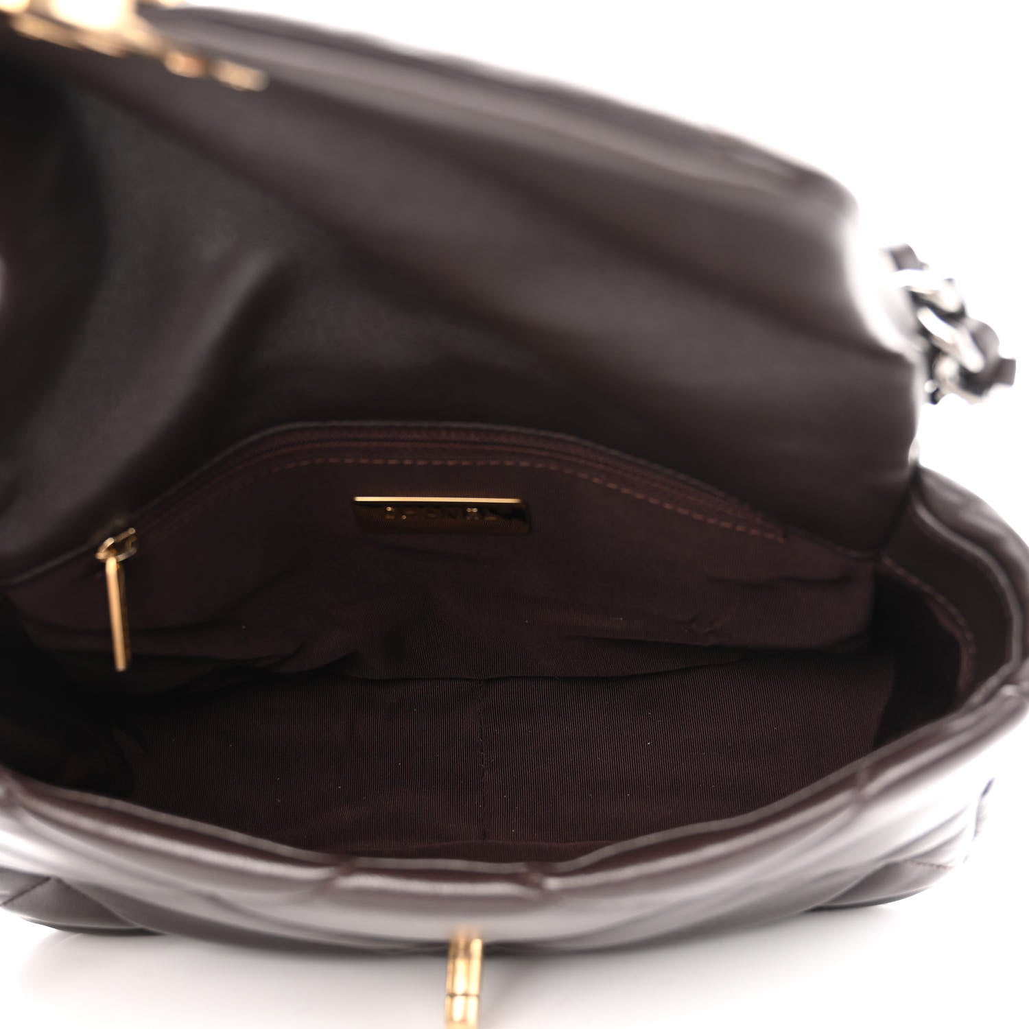 Chanel Lambskin Quilted Medium Chanel 19 Flap Dark Brown 5 of 10