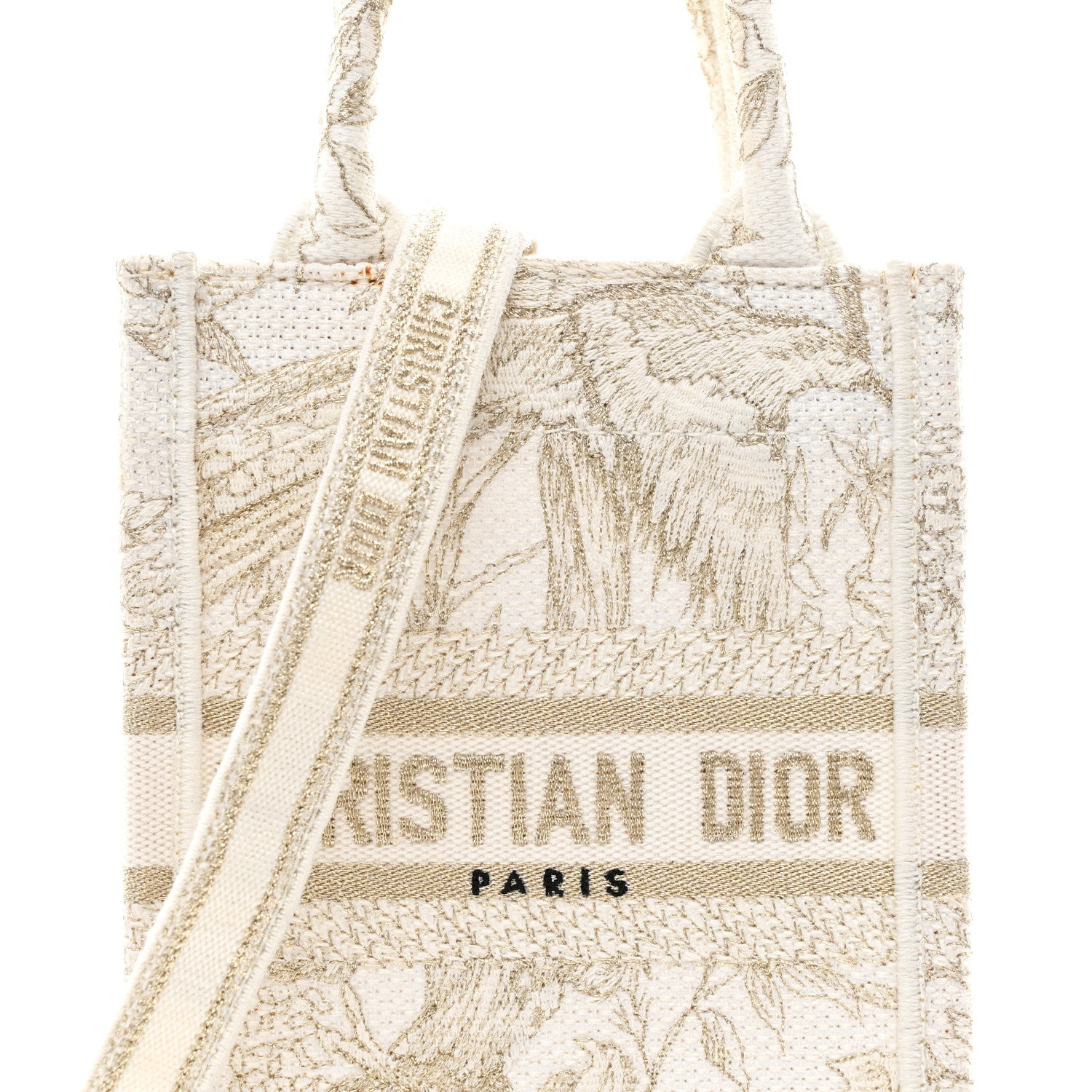 DIOR バッグ Christian Dior Mink & Crocodile Medium Lady Dior - Neutrals