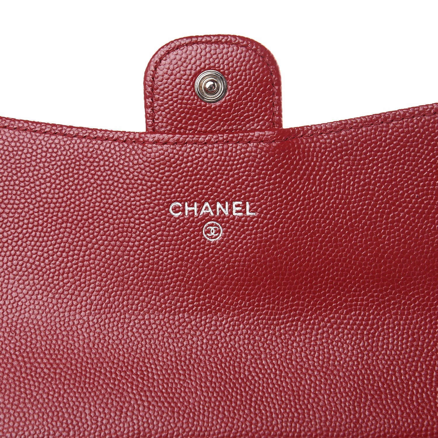 Chanel Caviar Quilted Large Gusset Flap Wallet Dark Red 6 of 11