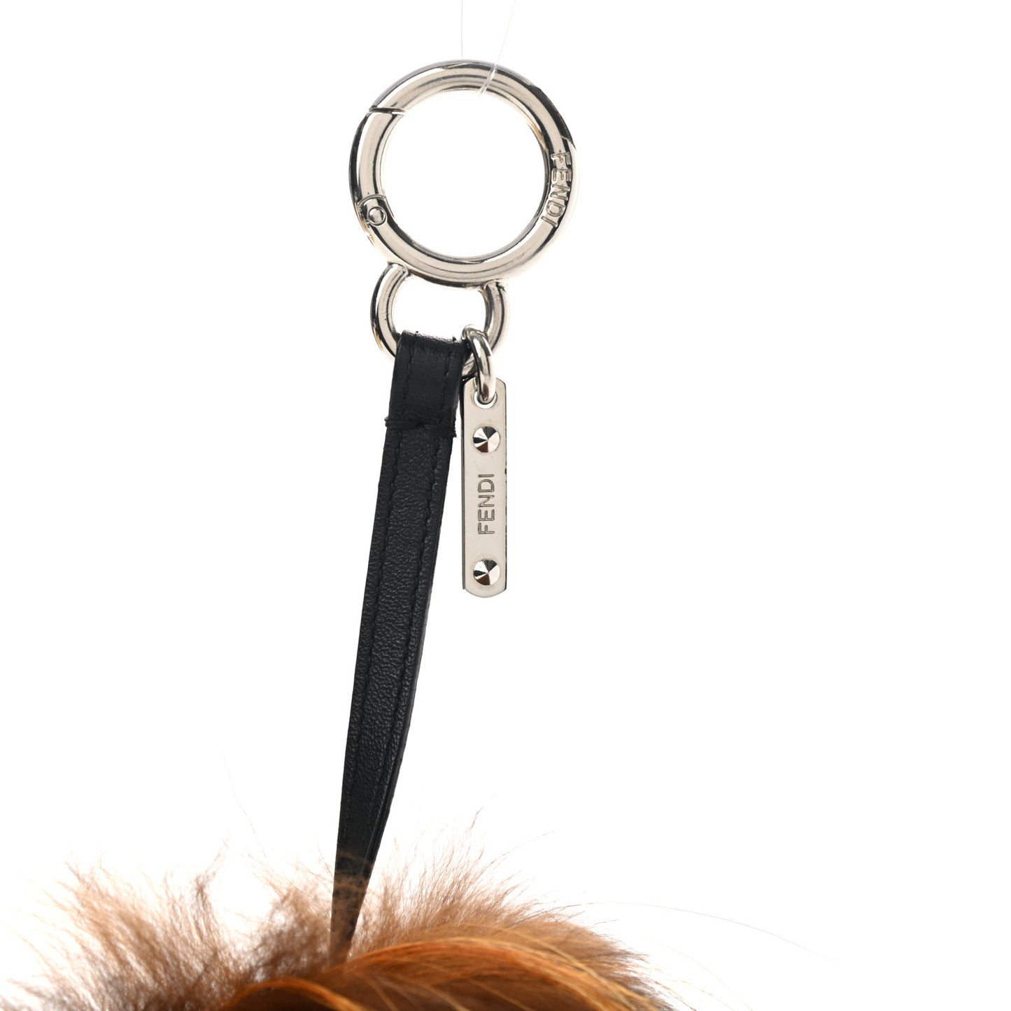 Fox Mink Rabbit Fur Vitello Flamingo Kooky Monster Bag Bug Charm Zucca Multicolor Black