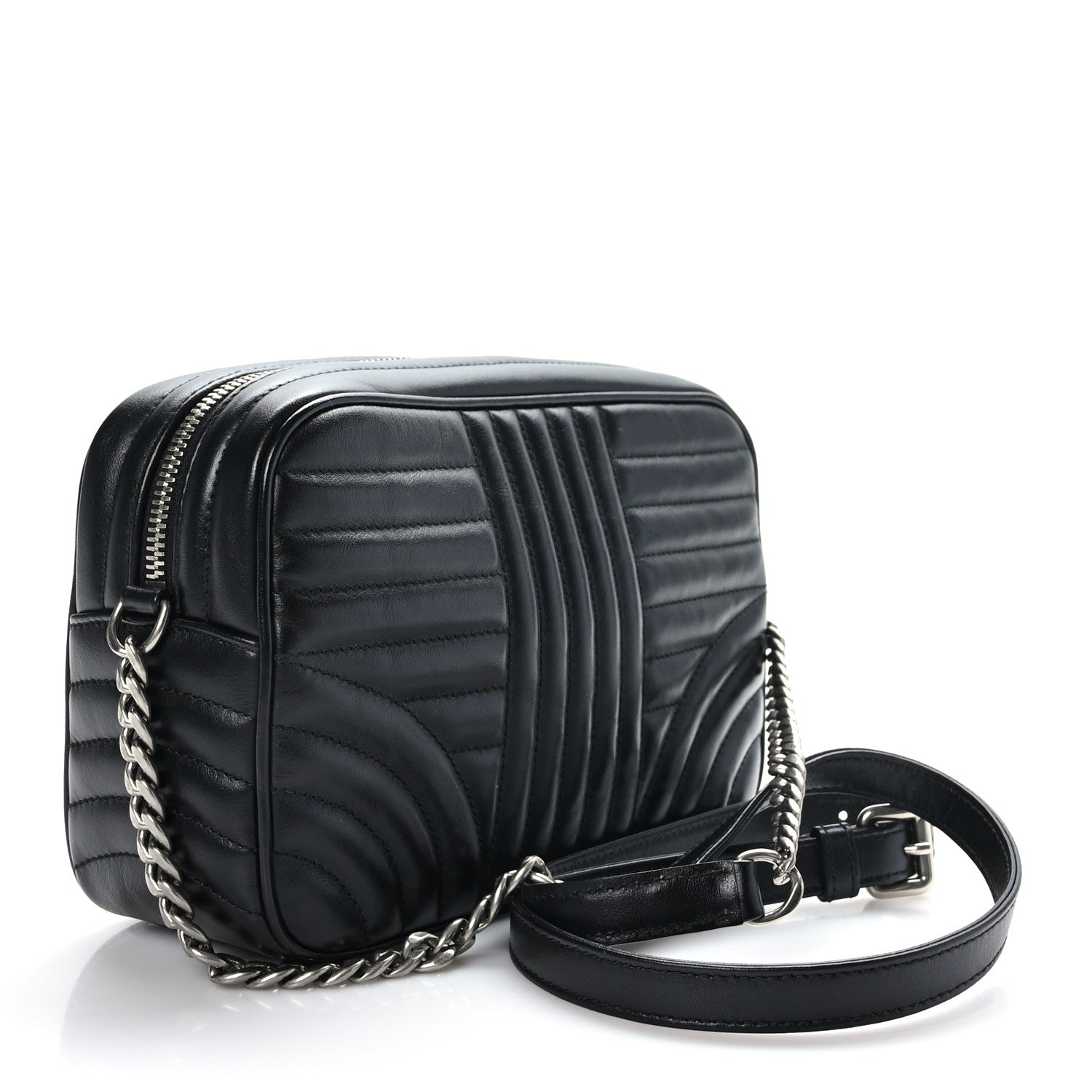 Prada Soft Calfskin Diagramme Camera Bag Black 3 of 8