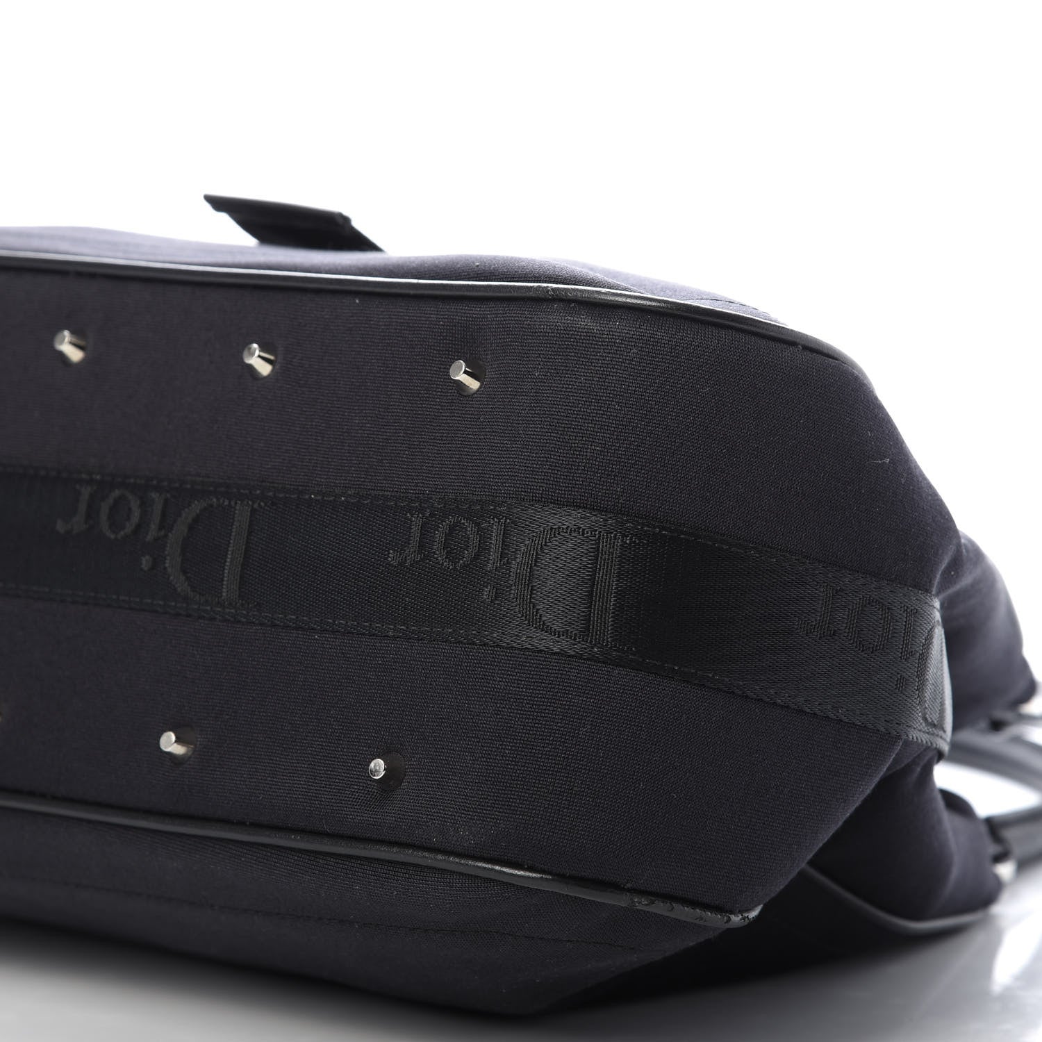 Christian Dior Satin Crystal Hardcore Shoulder Bag Navy Black 7 of 9